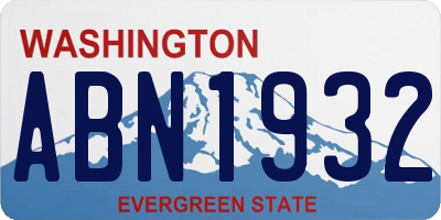 WA license plate ABN1932