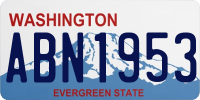 WA license plate ABN1953