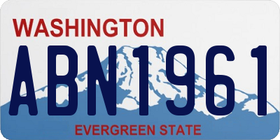 WA license plate ABN1961