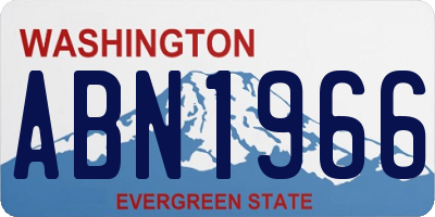 WA license plate ABN1966
