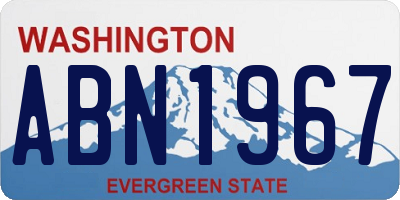 WA license plate ABN1967