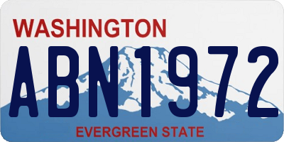 WA license plate ABN1972