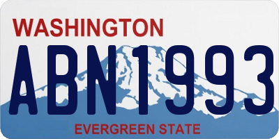 WA license plate ABN1993