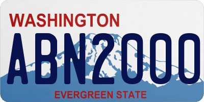 WA license plate ABN2000