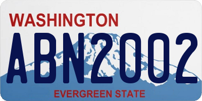 WA license plate ABN2002