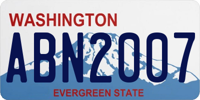 WA license plate ABN2007