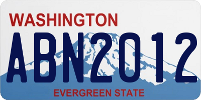WA license plate ABN2012