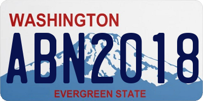 WA license plate ABN2018