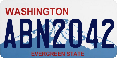 WA license plate ABN2042