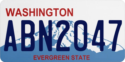 WA license plate ABN2047