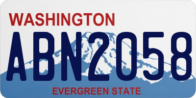 WA license plate ABN2058