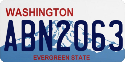 WA license plate ABN2063