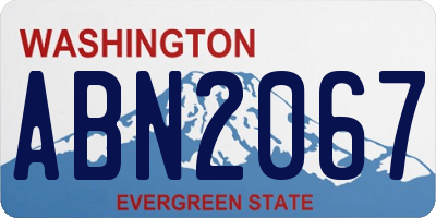 WA license plate ABN2067
