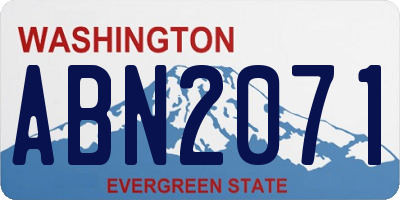 WA license plate ABN2071