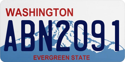 WA license plate ABN2091
