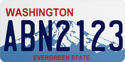 WA license plate ABN2123