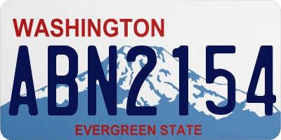 WA license plate ABN2154