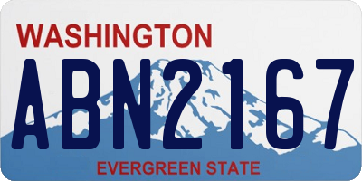 WA license plate ABN2167