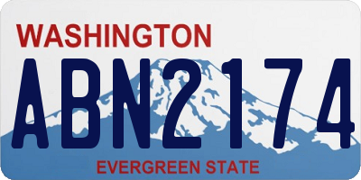WA license plate ABN2174