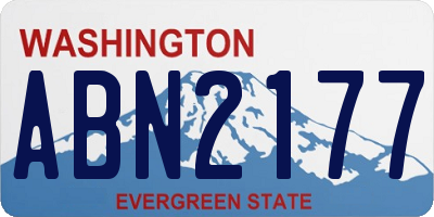 WA license plate ABN2177