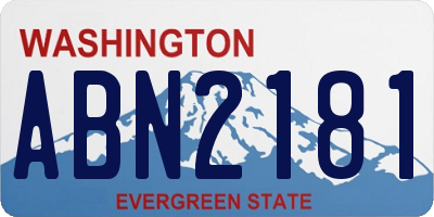 WA license plate ABN2181