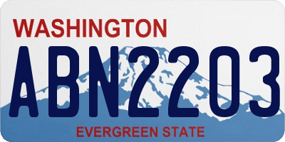 WA license plate ABN2203