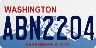 WA license plate ABN2204