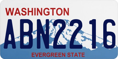 WA license plate ABN2216