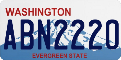 WA license plate ABN2220