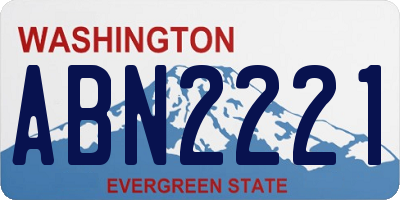 WA license plate ABN2221