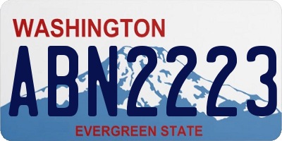 WA license plate ABN2223