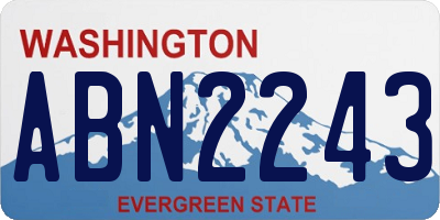 WA license plate ABN2243