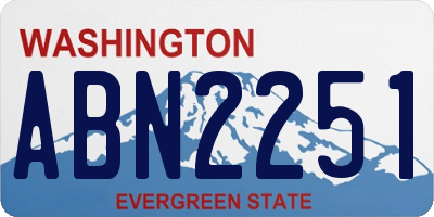 WA license plate ABN2251