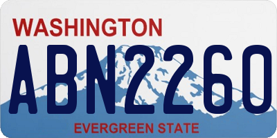 WA license plate ABN2260