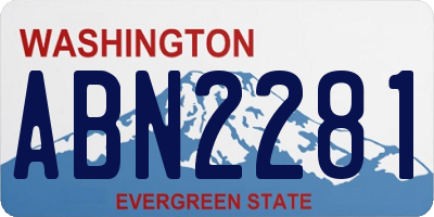 WA license plate ABN2281