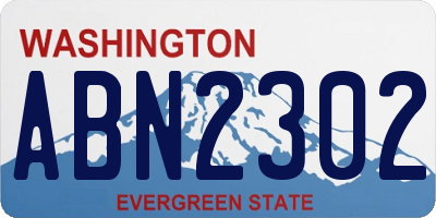 WA license plate ABN2302