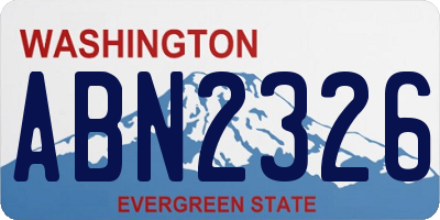 WA license plate ABN2326