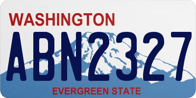 WA license plate ABN2327