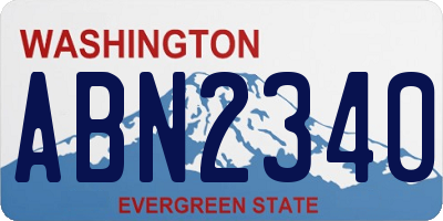 WA license plate ABN2340