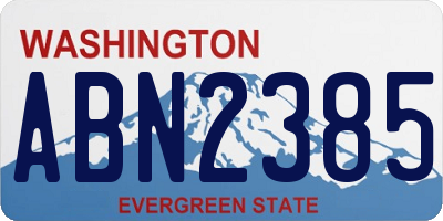 WA license plate ABN2385