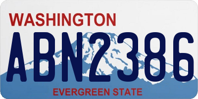 WA license plate ABN2386