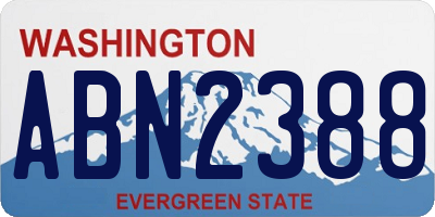 WA license plate ABN2388