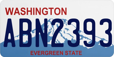 WA license plate ABN2393