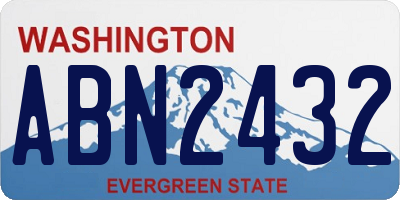 WA license plate ABN2432