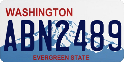 WA license plate ABN2489