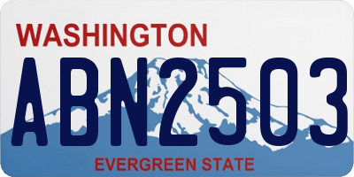 WA license plate ABN2503