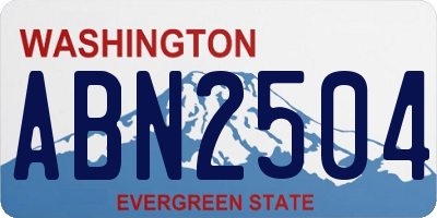 WA license plate ABN2504