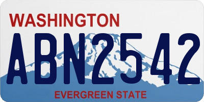 WA license plate ABN2542