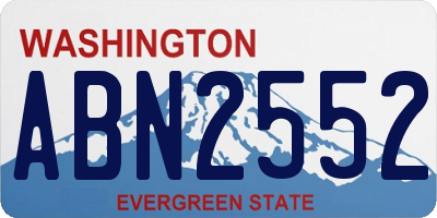 WA license plate ABN2552