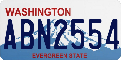 WA license plate ABN2554